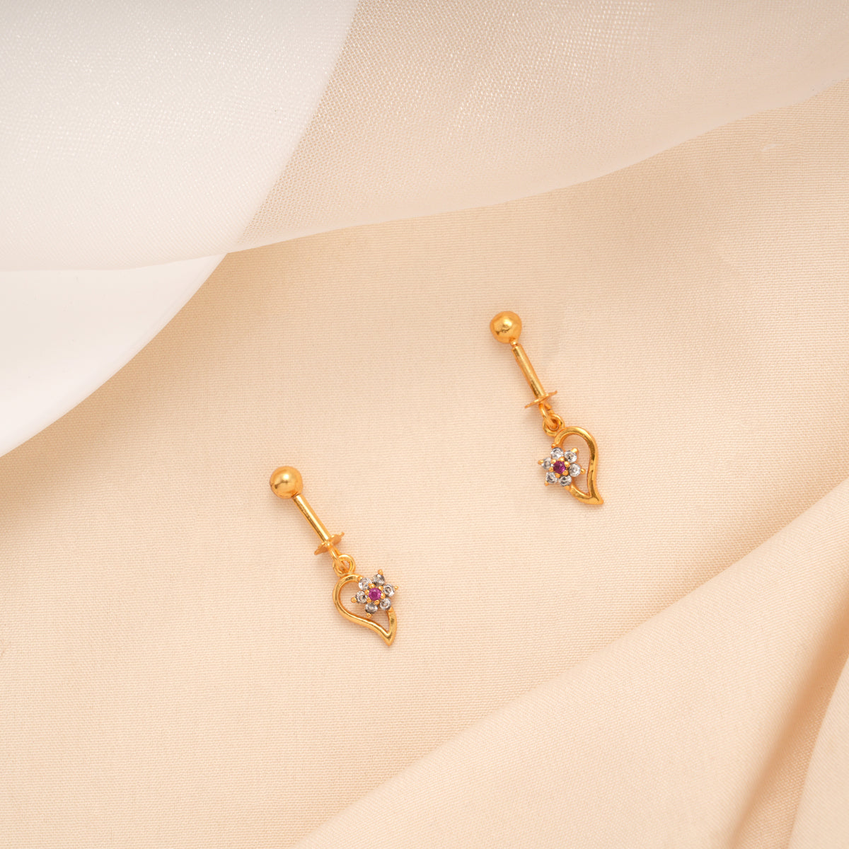 Half Leaf Design with Pink Floral Golden Koppu
