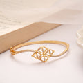 Glittering Leafy Design Golden Kada