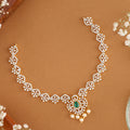 Emerald with Floral Design Swarovski Necklace