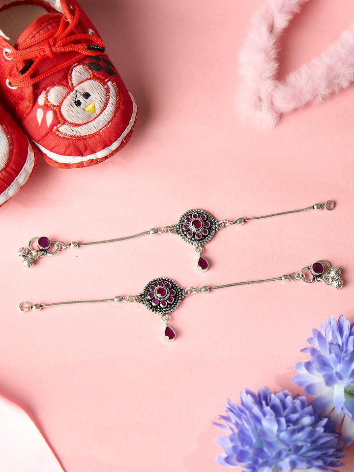 Floral Spark Baby Antique Anklet