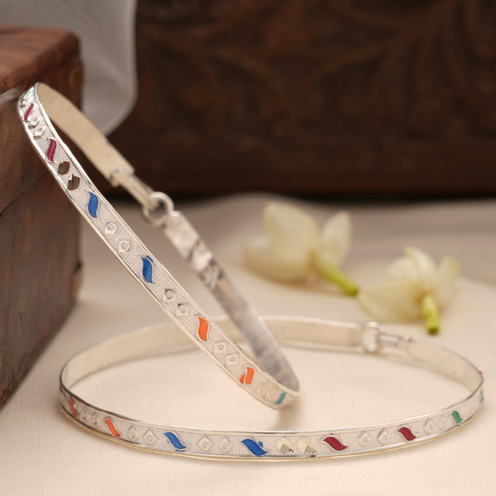 Heritage Inspired Silver Valaikappu Bangle