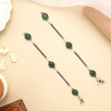 Floral Dew Drop Antique Silver Anklet