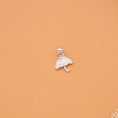 Cute Crystal Umbrella Silver Pendant