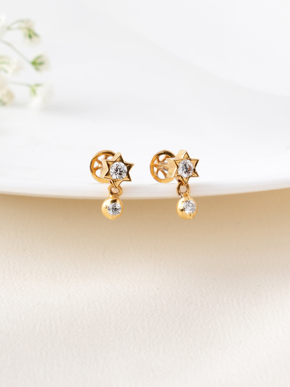 Diamond Drop with Star Stud
