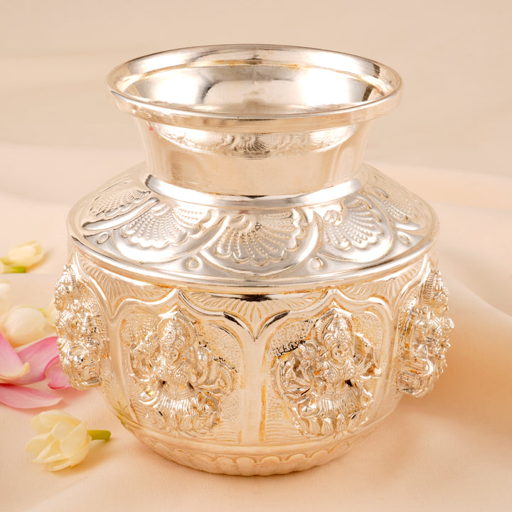 Temple Inspired Silver Lakshmi Chombu
