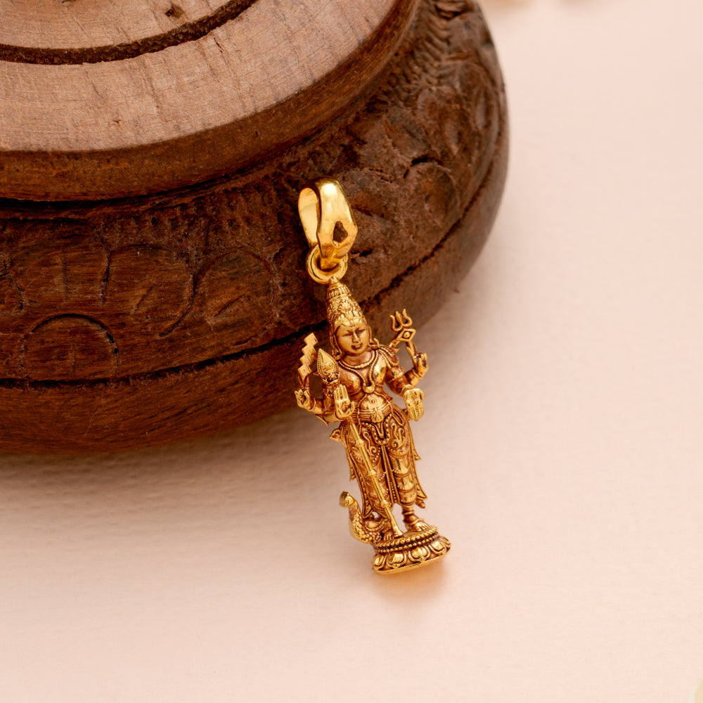 Thiruchendur Murugan Gold Nagas Pendant