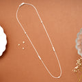 Elegant Double Beads Women’s Silver Chain