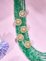 Emerald Beads Kundan Polki Haram