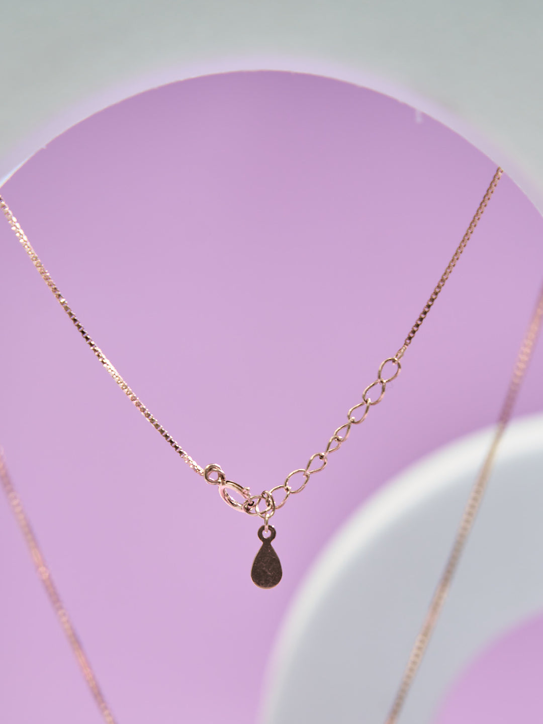 Gold Round Citrine Pendant Chain