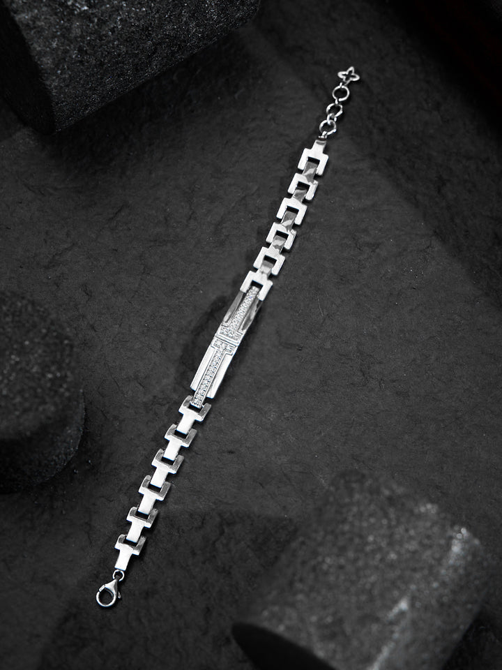 Chrome Line Band Bracelet