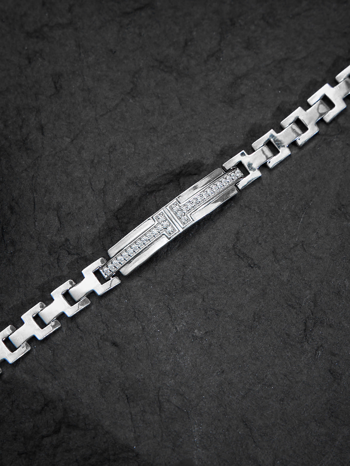 Chrome Line Band Bracelet
