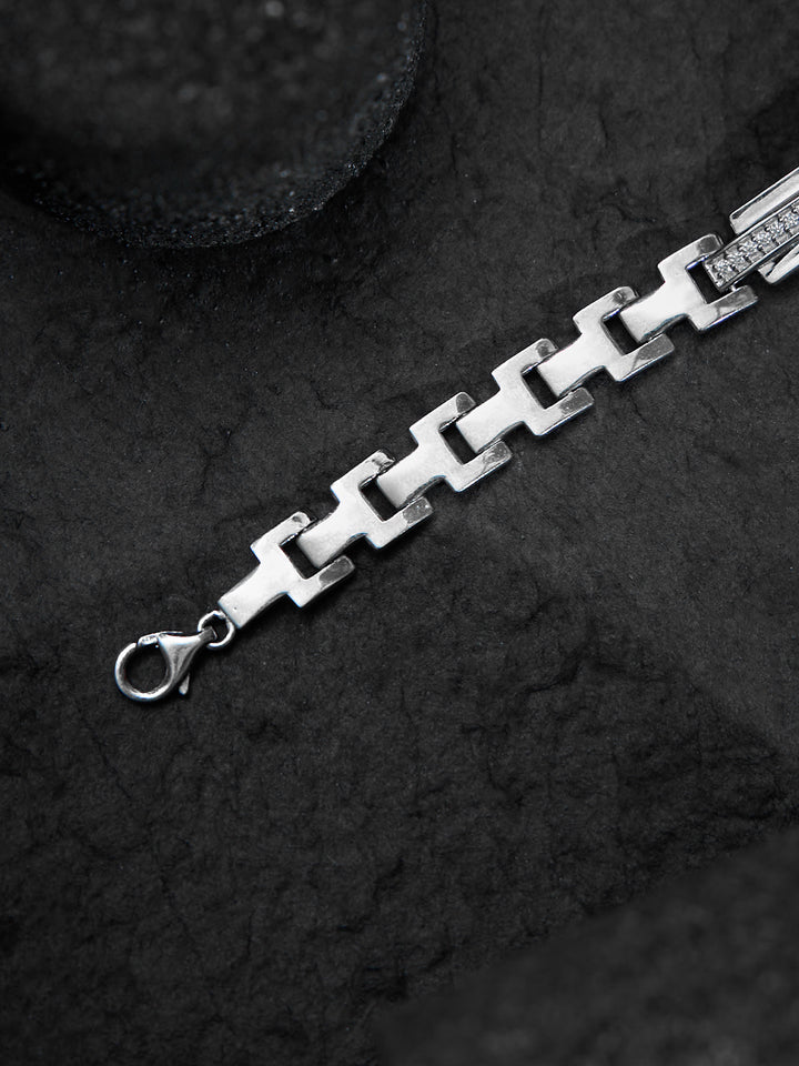 Chrome Line Band Bracelet