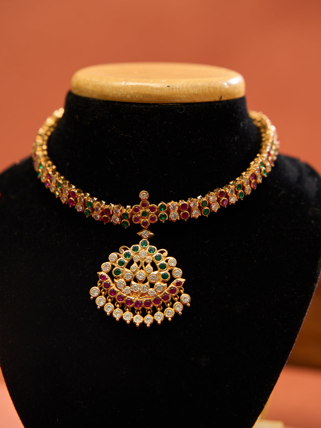 Traditional Ruby Emerald Stone Attigai