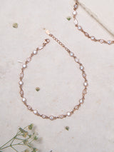 Whispering Rose Heart Anklet
