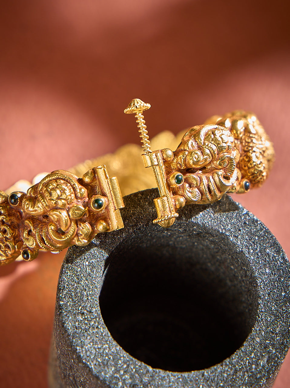 Nagas Peacock Ruby Stone Bangle