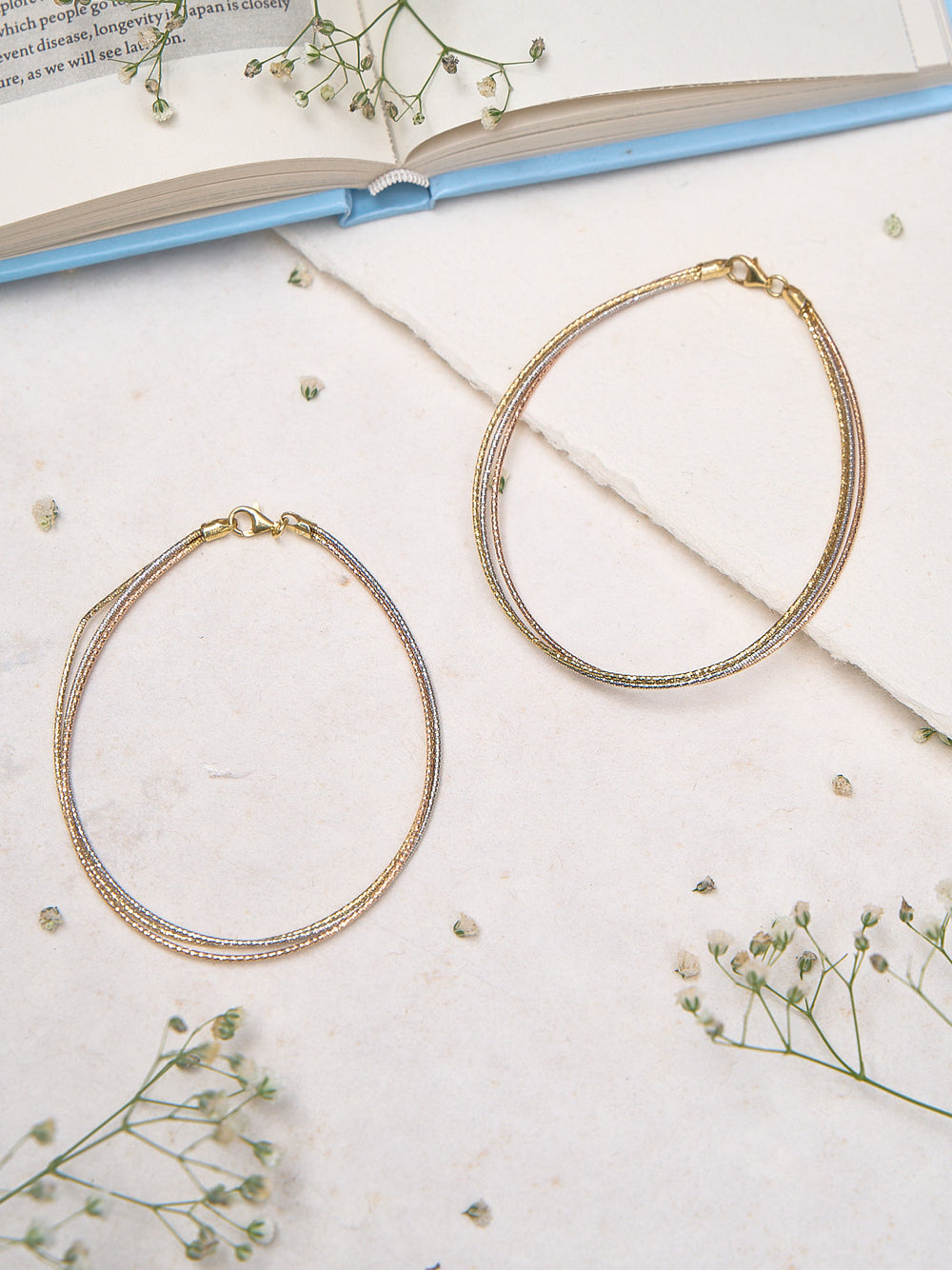 Golden Rose Twist Anklet