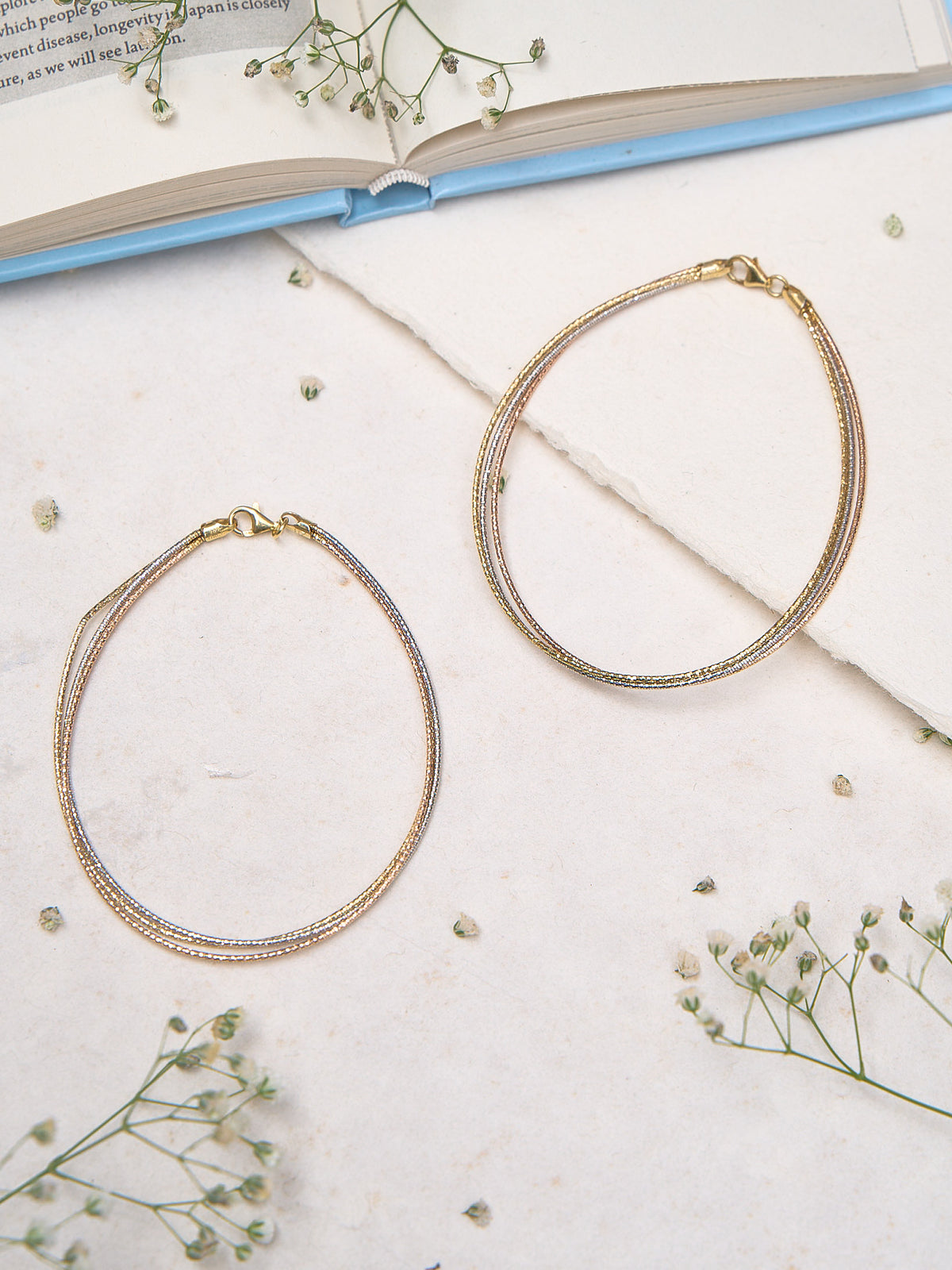 Golden Rose Twist Anklet