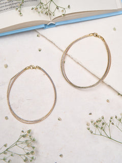 Golden Rose Twist Anklet
