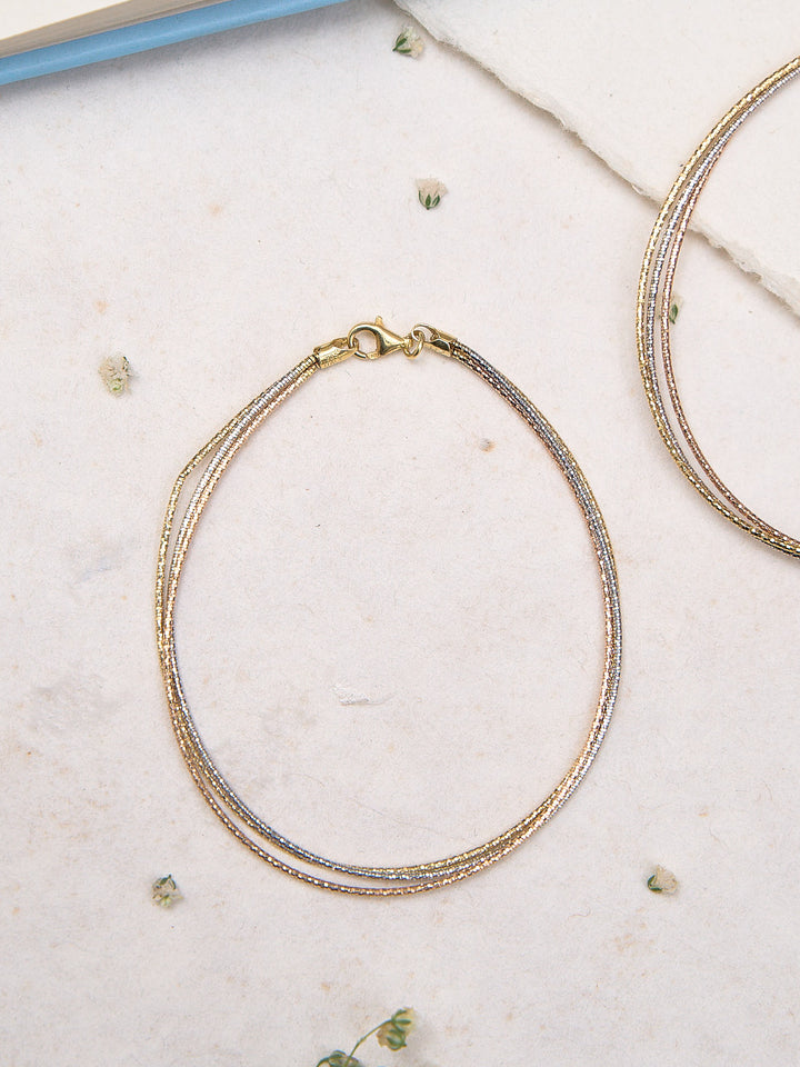 Golden Rose Twist Anklet