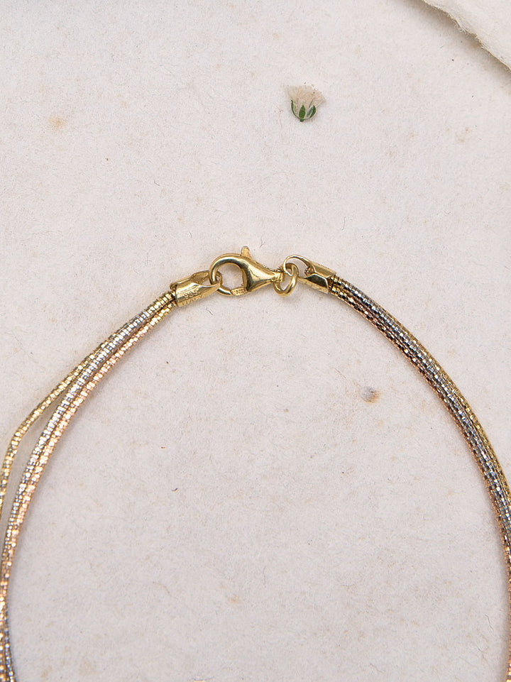 Golden Rose Twist Anklet