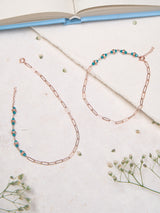 Rose Curve Minimalist Anklet