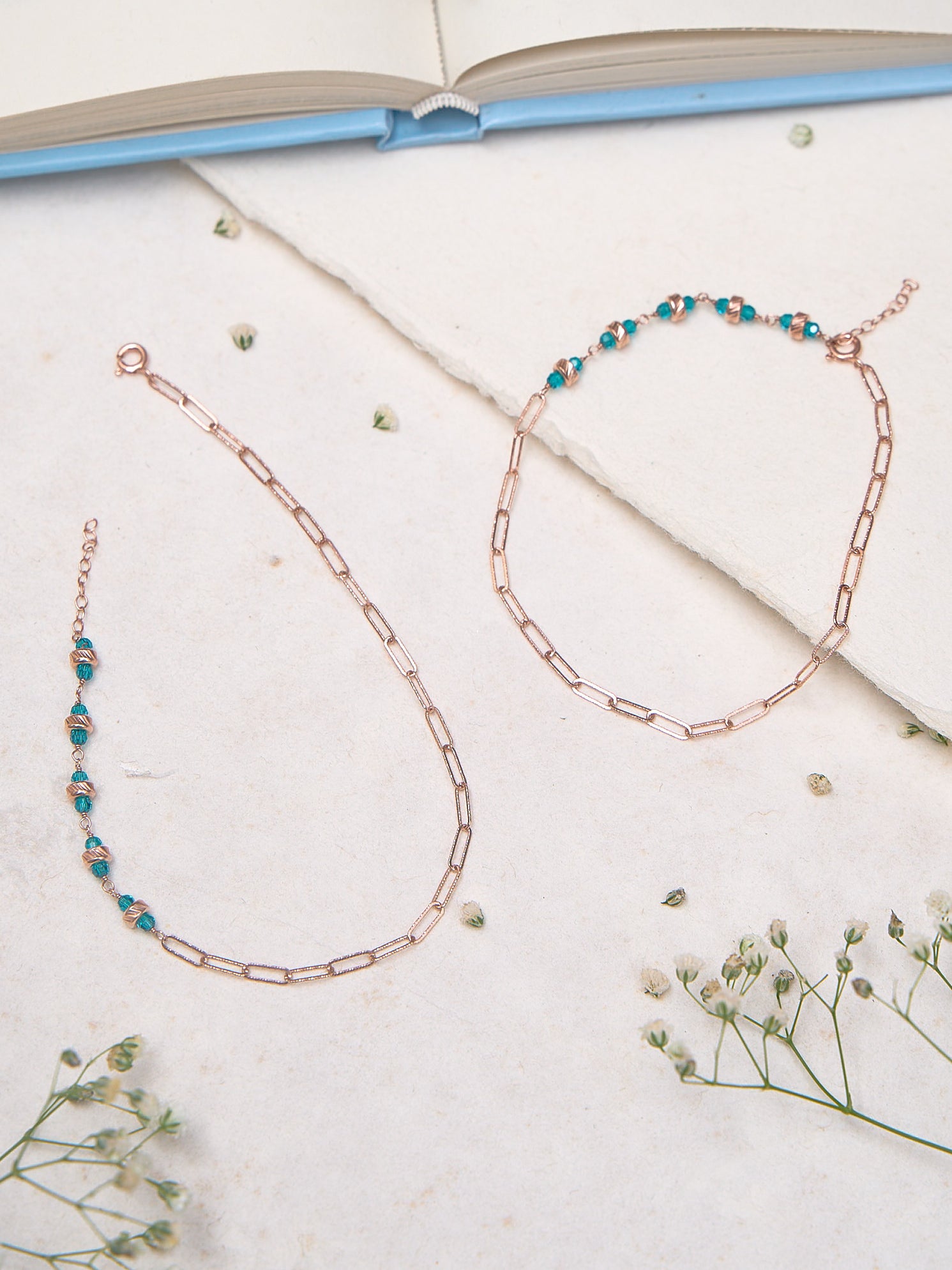 Rose Curve Minimalist Anklet