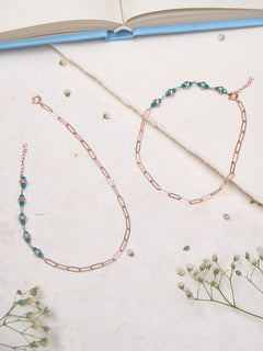 Rose Curve Minimalist Anklet