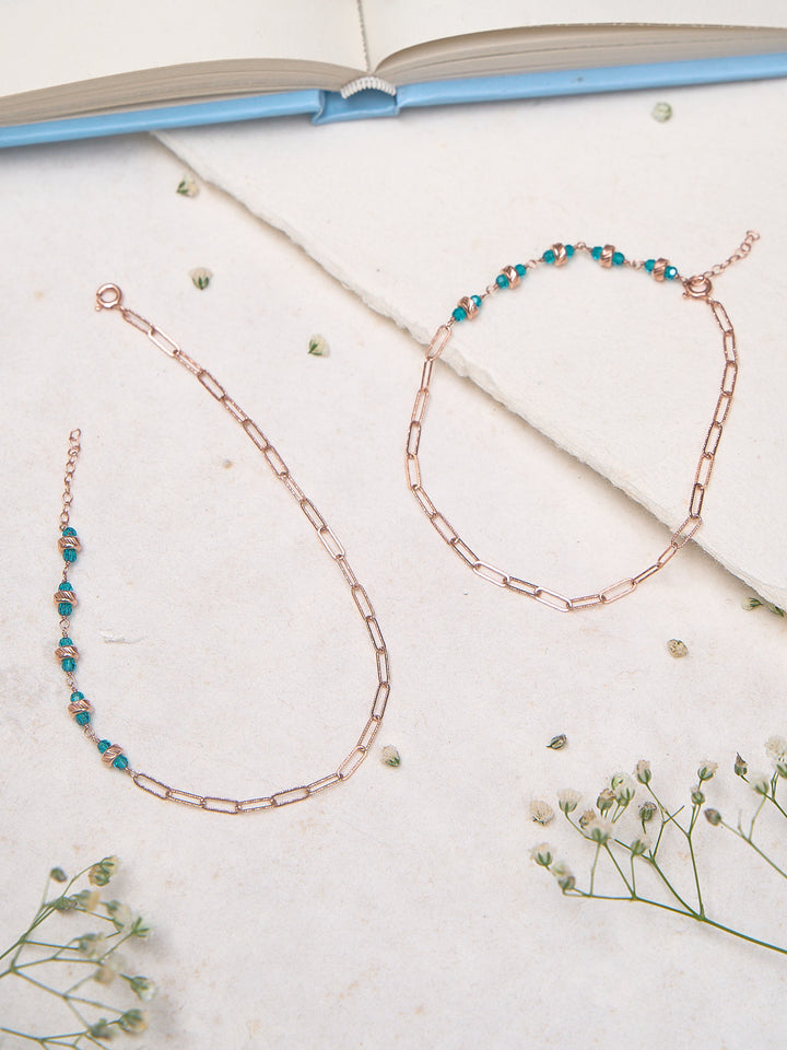 Rose Curve Minimalist Anklet