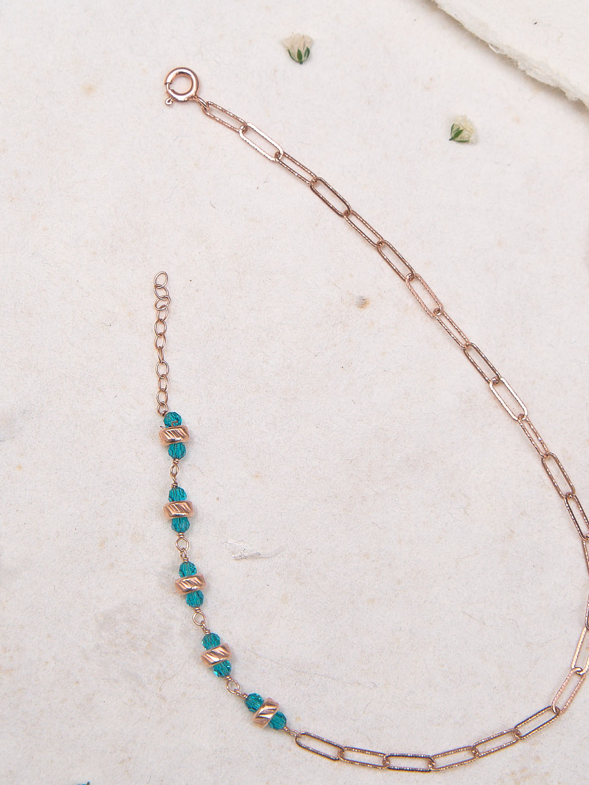 Rose Curve Minimalist Anklet
