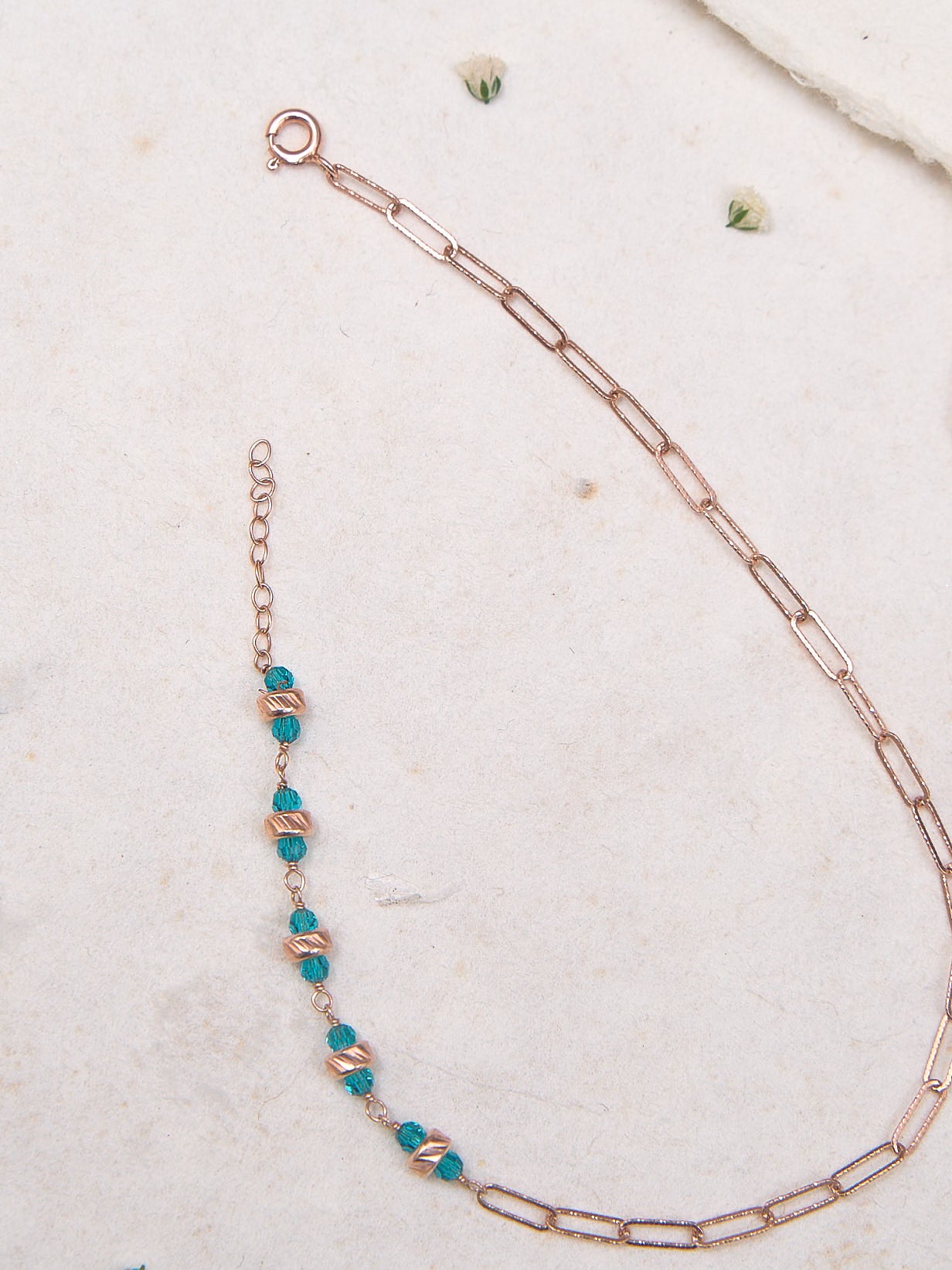 Rose Curve Minimalist Anklet