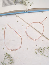 Blushing Infinity Crystal Anklet