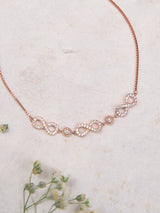 Blushing Infinity Crystal Anklet