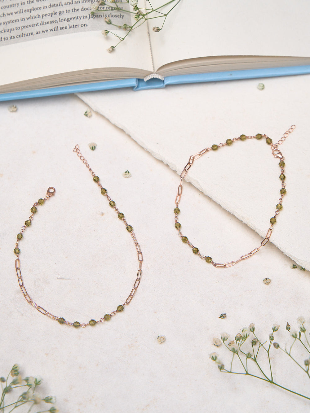Rose Lace Petal Charm Anklet