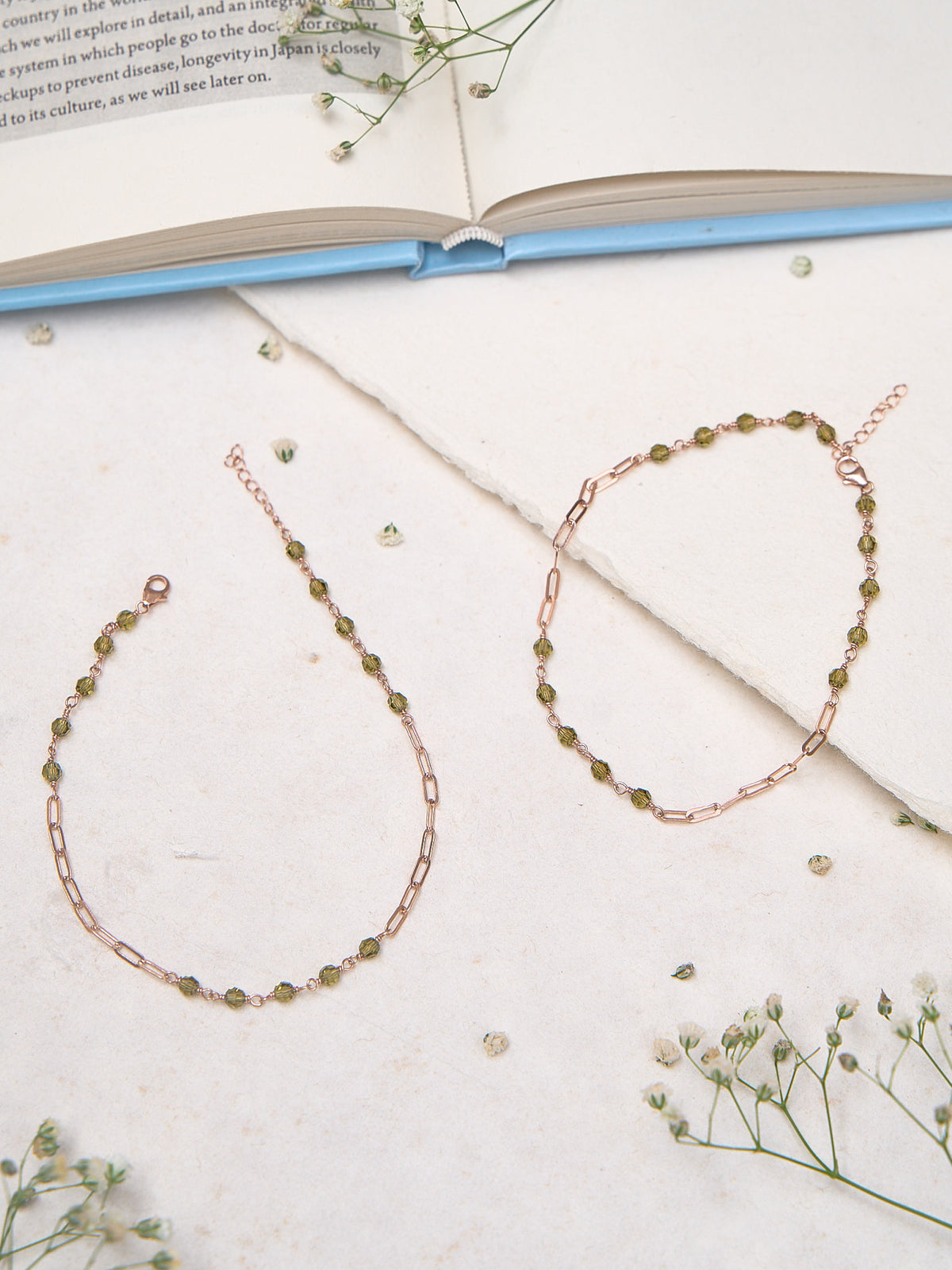 Rose Lace Petal Charm Anklet