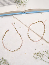 Rose Lace Petal Charm Anklet