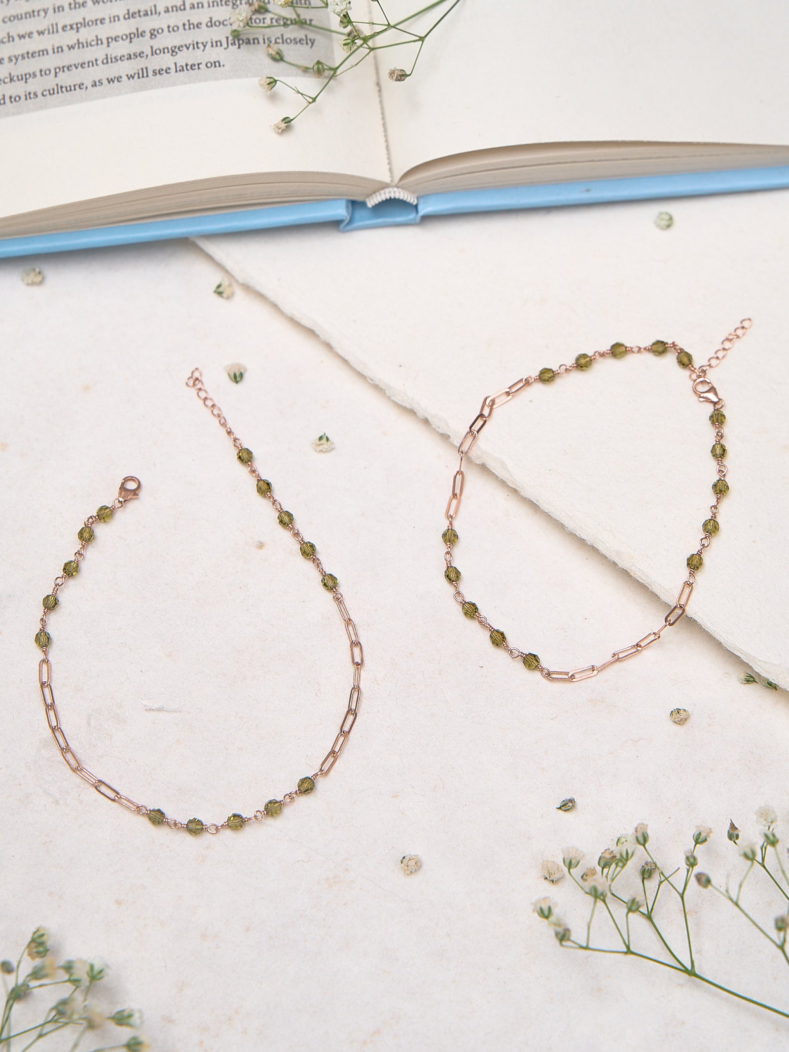 Rose Lace Petal Charm Anklet