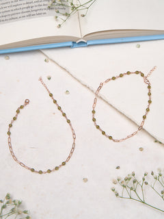 Rose Lace Petal Charm Anklet