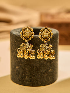 Ethereal Antique Lakshmi Jhumka