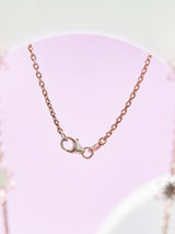 Rose Gold Floral Silver Chain
