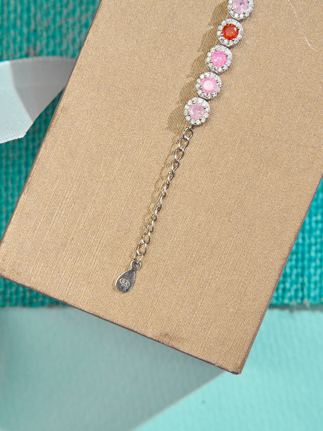 Ruby Rosette Statement Bracelet