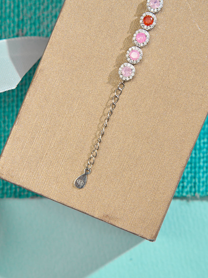 Ruby Rosette Statement Bracelet