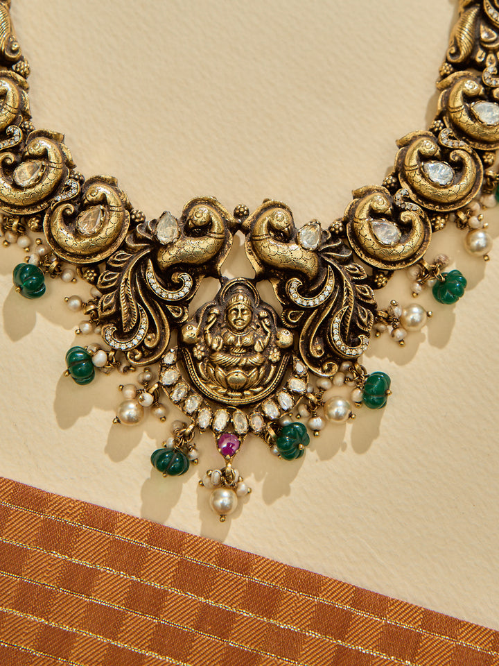 Heritage Emerald Lakshmi Necklace