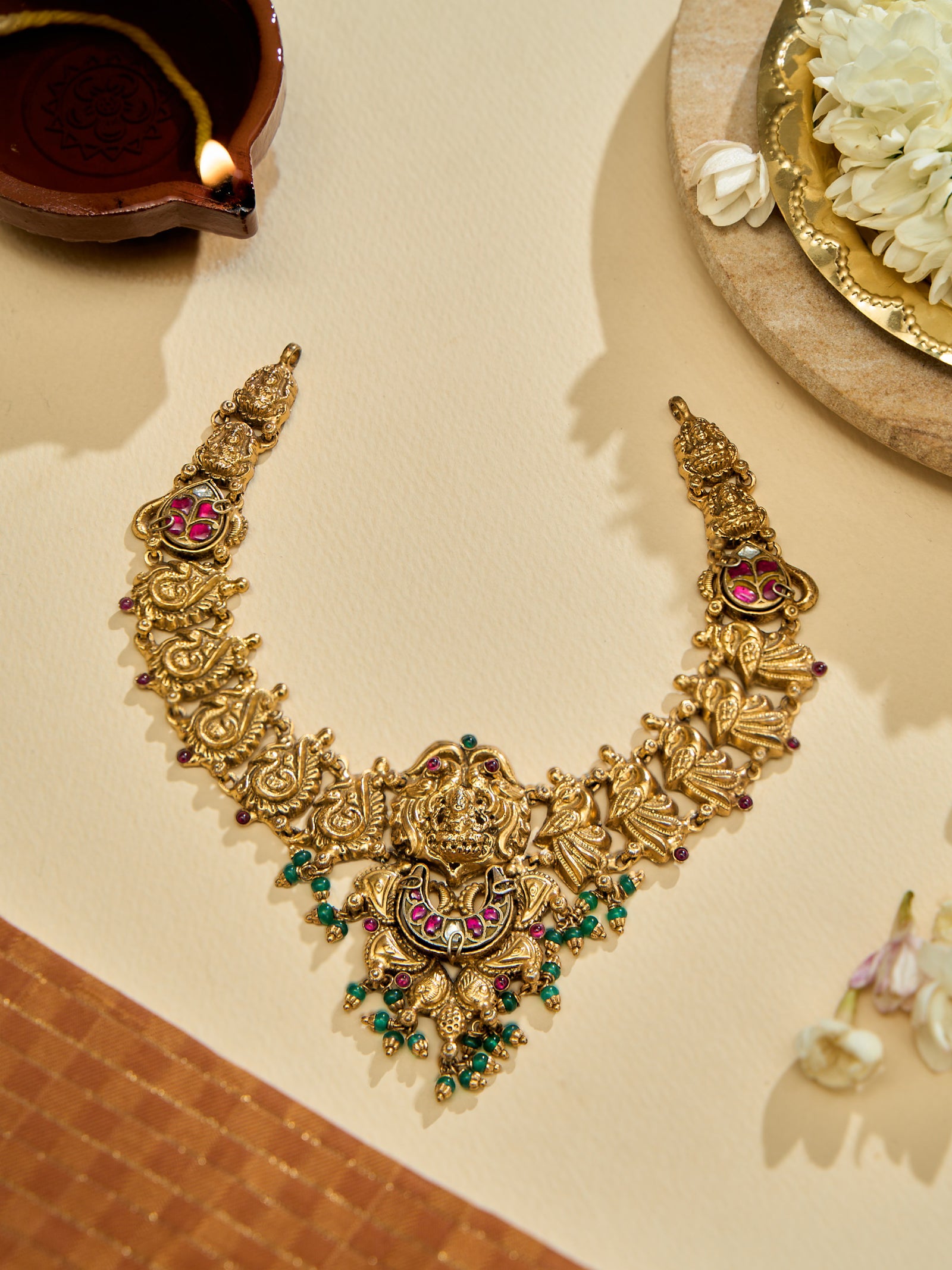 Antique Lakshmi Temple Heritage Necklace