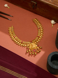 Lakshmi Mango Ruby Necklace