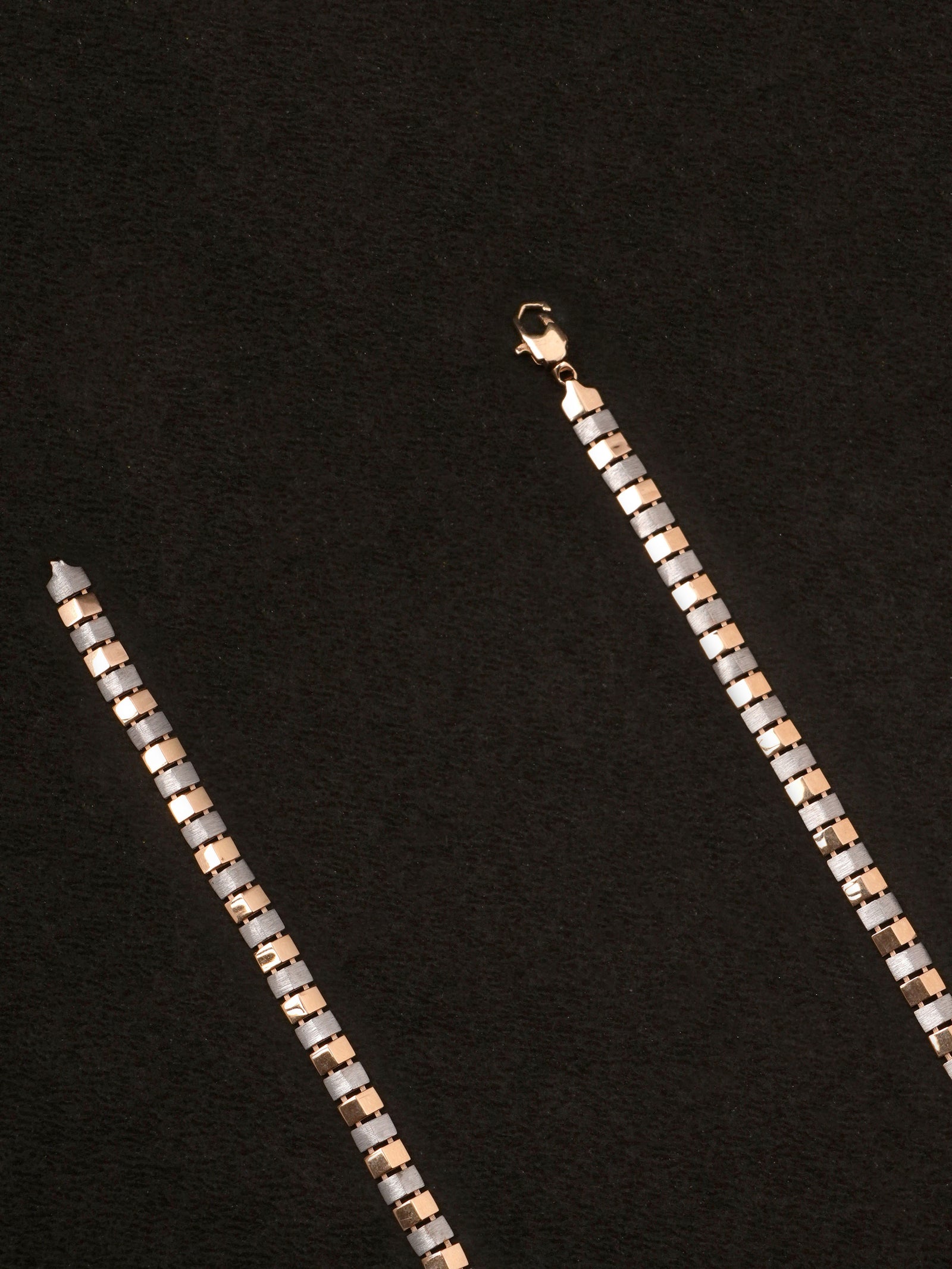 Dual Tone Rose Gold Men's Chain