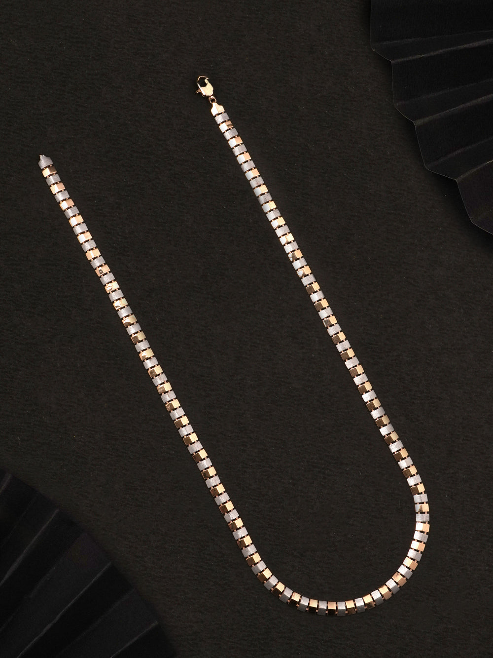 Dual Tone Rose Gold Men's Chain