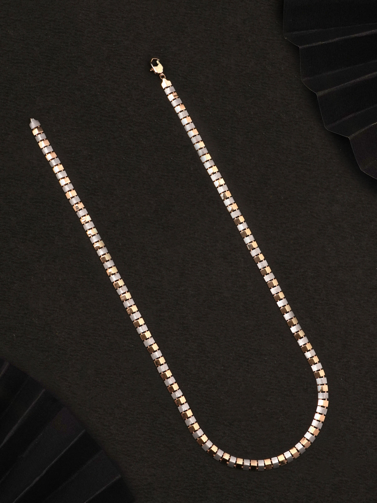 Dual Tone Rose Gold Men's Chain