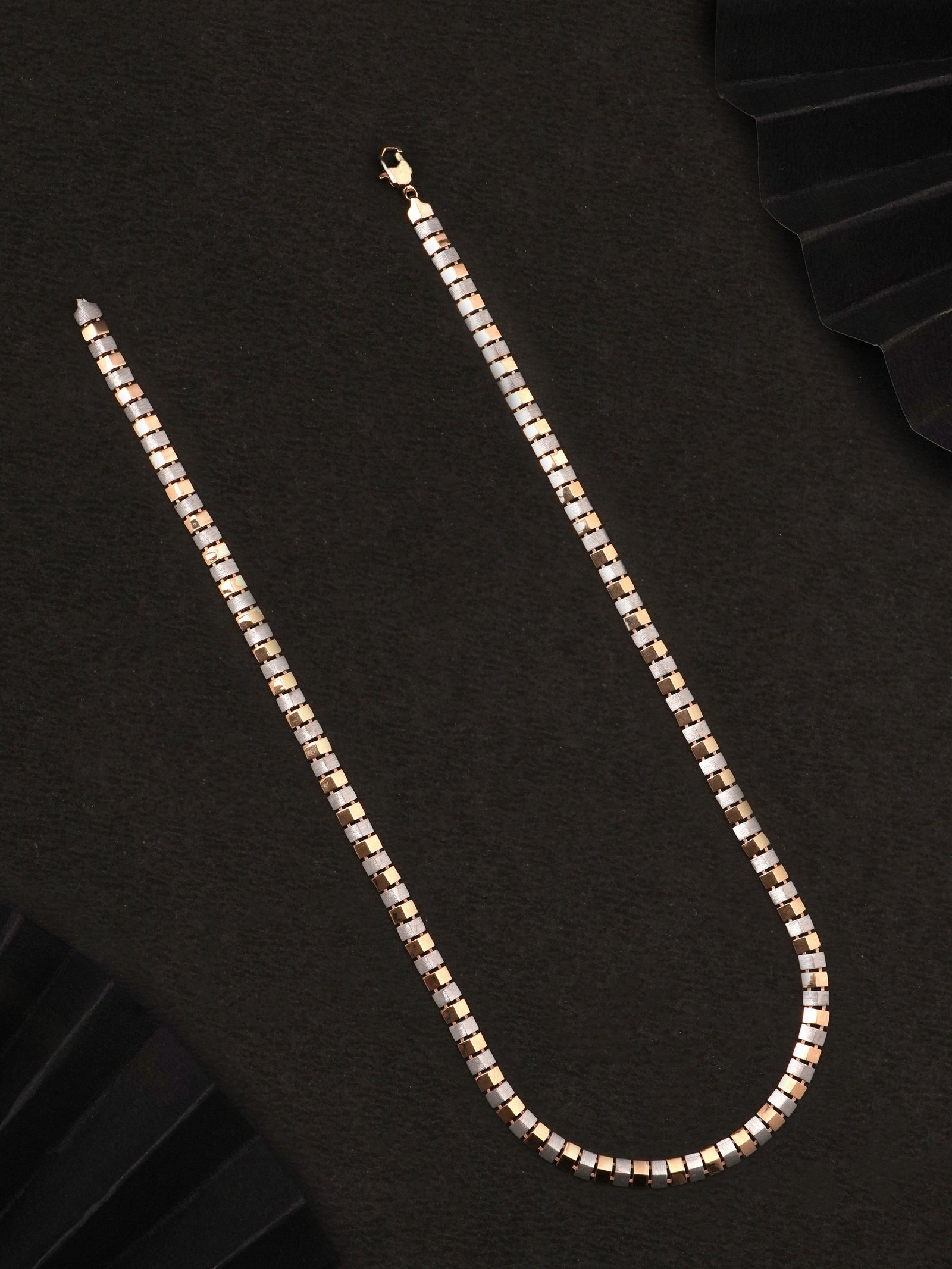 Dual Tone Rose Gold Men's Chain