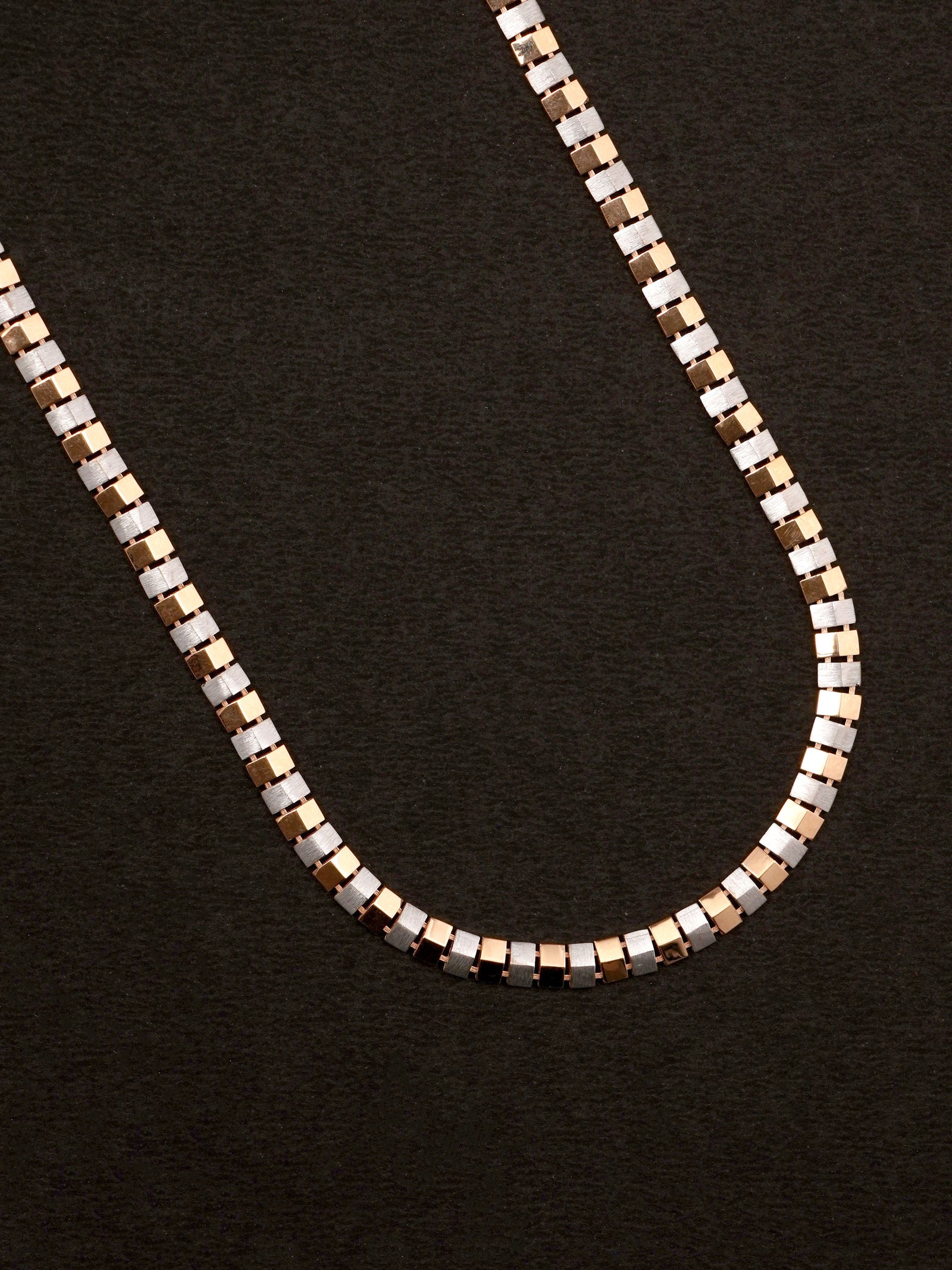 Dual Tone Rose Gold Men's Chain