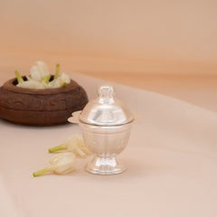Minimalist Design Silver Kumkum Chimil